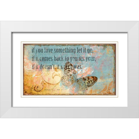 Let it Go White Modern Wood Framed Art Print with Double Matting by PI Studio
