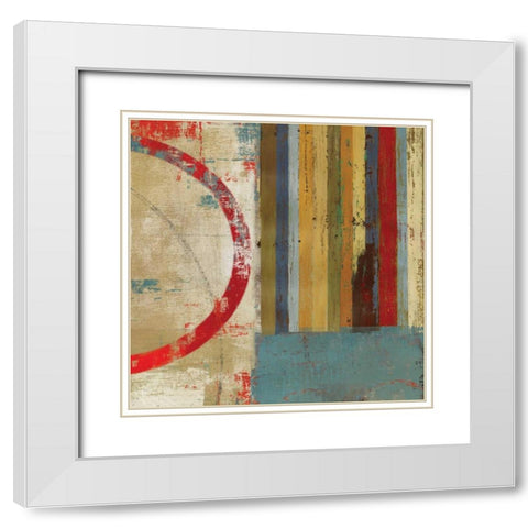 To the Left White Modern Wood Framed Art Print with Double Matting by PI Studio