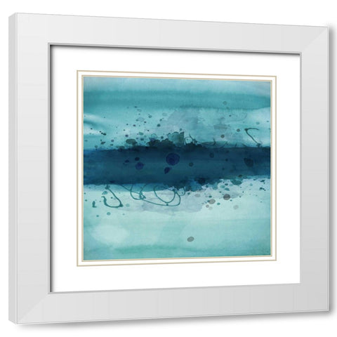 Into the Deep I White Modern Wood Framed Art Print with Double Matting by PI Studio