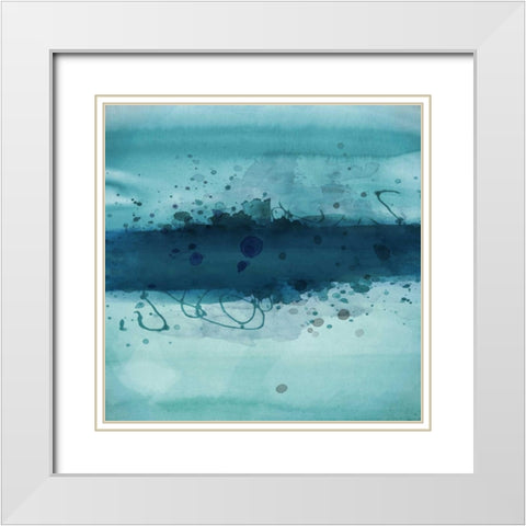 Into the Deep I White Modern Wood Framed Art Print with Double Matting by PI Studio