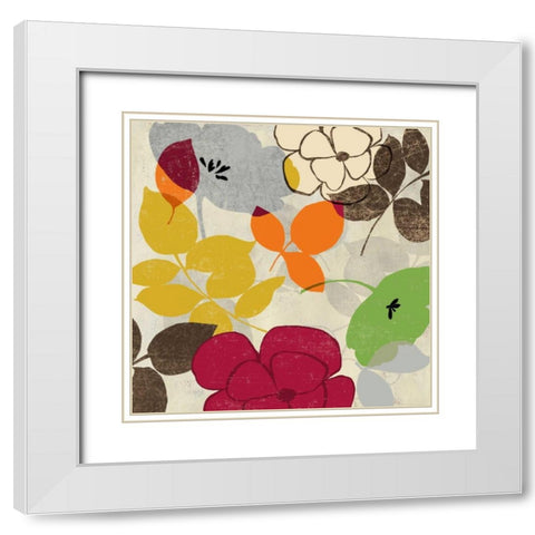 Whimsy White Modern Wood Framed Art Print with Double Matting by PI Studio