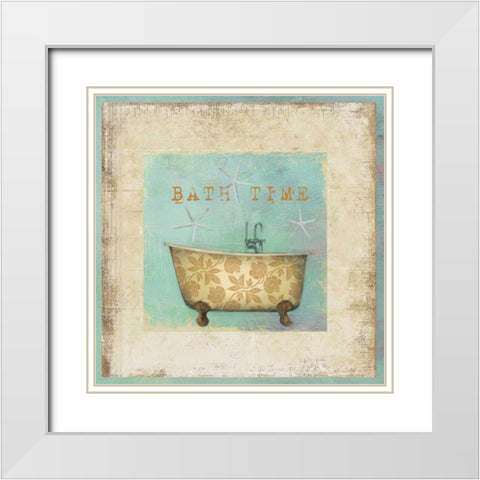 Bath Time White Modern Wood Framed Art Print with Double Matting by PI Studio