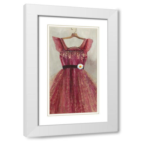 Favourite Dress White Modern Wood Framed Art Print with Double Matting by PI Studio