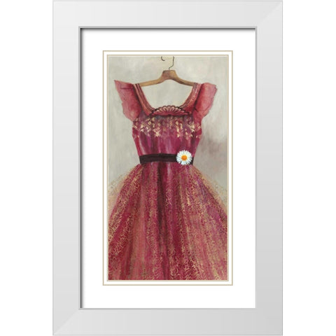 Favourite Dress White Modern Wood Framed Art Print with Double Matting by PI Studio