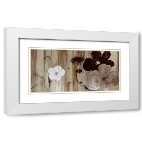 Chocolate and Silver White Modern Wood Framed Art Print with Double Matting by PI Studio