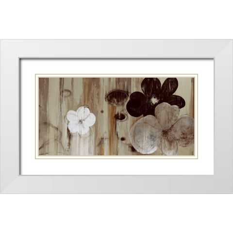 Chocolate and Silver White Modern Wood Framed Art Print with Double Matting by PI Studio