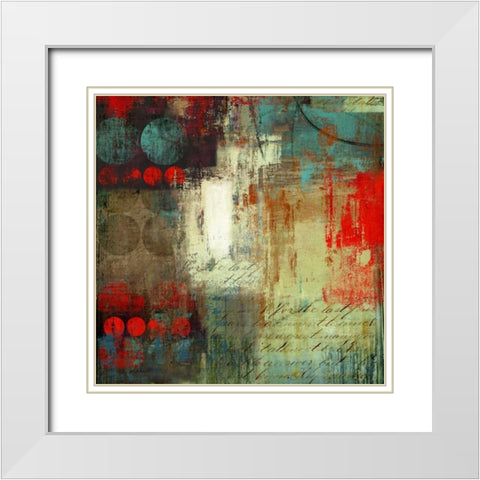 Advice II White Modern Wood Framed Art Print with Double Matting by PI Studio