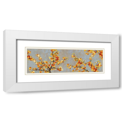 Bittersweet Branch I White Modern Wood Framed Art Print with Double Matting by PI Studio
