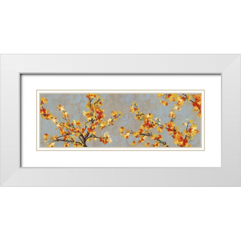 Bittersweet Branch I White Modern Wood Framed Art Print with Double Matting by PI Studio