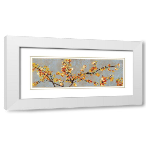 Bittersweet Branch II White Modern Wood Framed Art Print with Double Matting by PI Studio