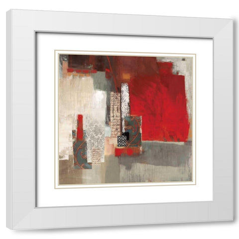 Crimson Tide White Modern Wood Framed Art Print with Double Matting by PI Studio