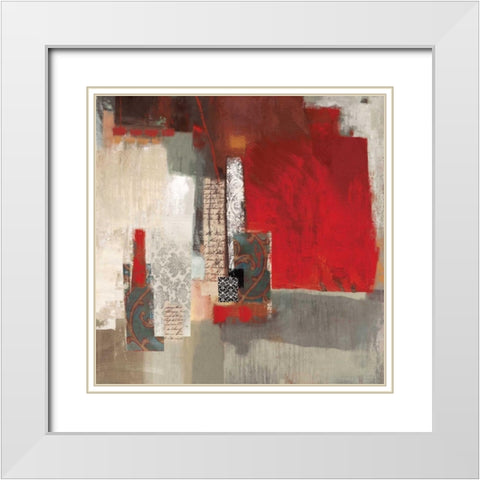 Crimson Tide White Modern Wood Framed Art Print with Double Matting by PI Studio