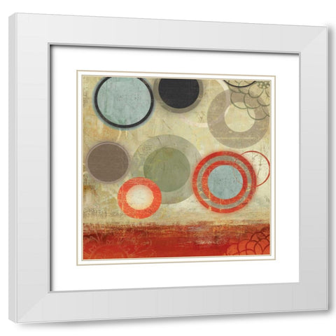 Tango I White Modern Wood Framed Art Print with Double Matting by PI Studio