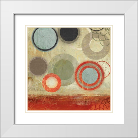 Tango I White Modern Wood Framed Art Print with Double Matting by PI Studio