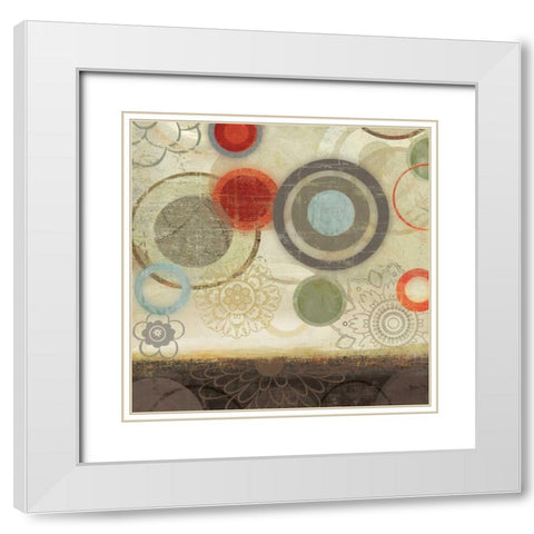 Tango II White Modern Wood Framed Art Print with Double Matting by PI Studio