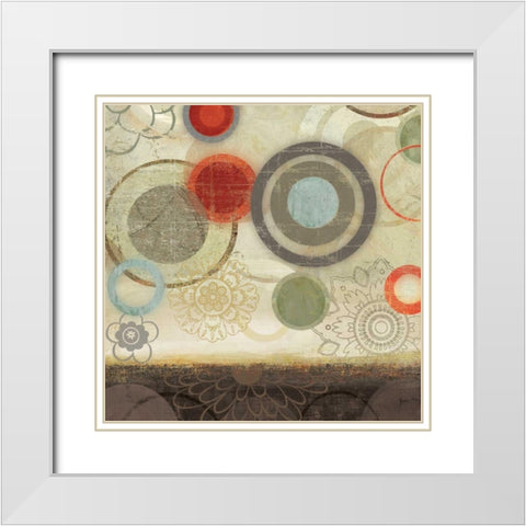 Tango II White Modern Wood Framed Art Print with Double Matting by PI Studio