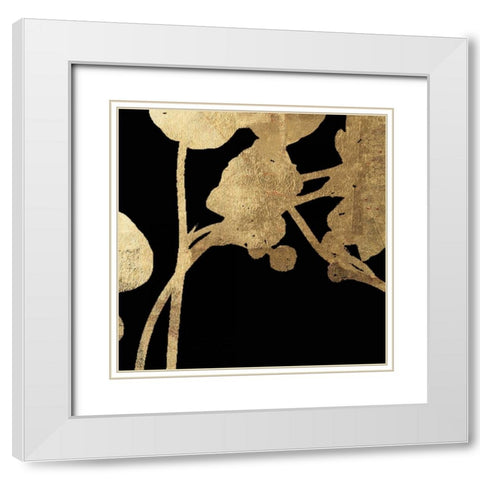 Gilded I White Modern Wood Framed Art Print with Double Matting by PI Studio