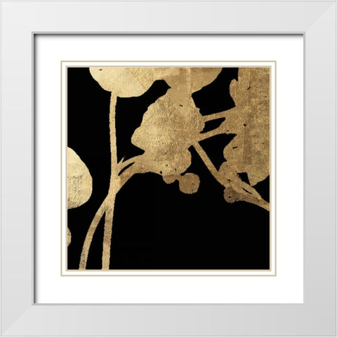 Gilded I White Modern Wood Framed Art Print with Double Matting by PI Studio