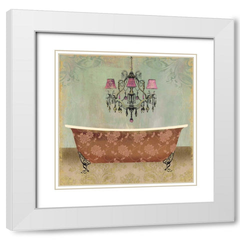 Boudoir Bath I White Modern Wood Framed Art Print with Double Matting by PI Studio