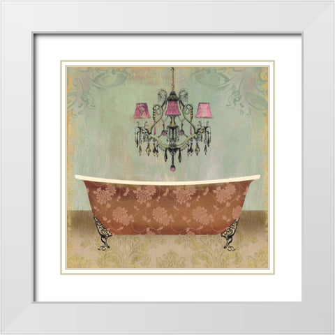 Boudoir Bath I White Modern Wood Framed Art Print with Double Matting by PI Studio