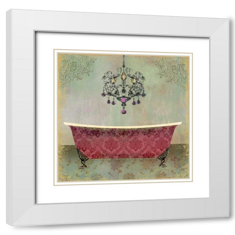 Boudoir Bath II White Modern Wood Framed Art Print with Double Matting by PI Studio