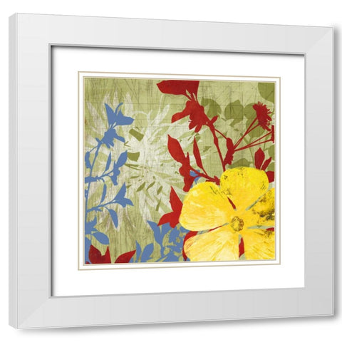 Luau White Modern Wood Framed Art Print with Double Matting by PI Studio