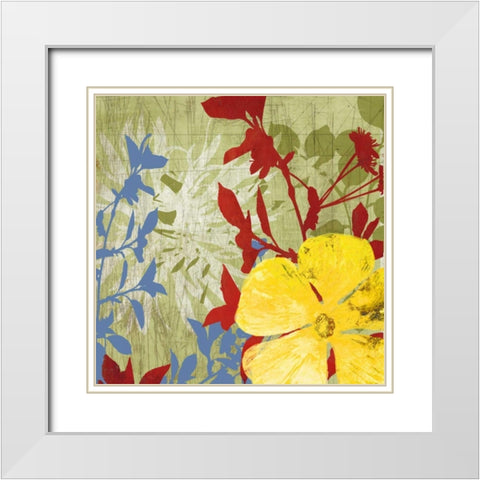 Luau White Modern Wood Framed Art Print with Double Matting by PI Studio