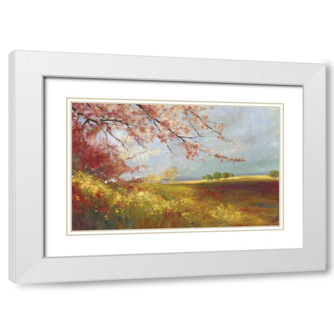 In the Field White Modern Wood Framed Art Print with Double Matting by PI Studio