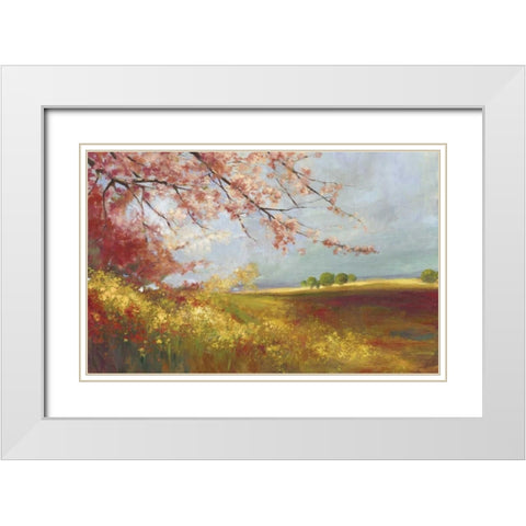 In the Field White Modern Wood Framed Art Print with Double Matting by PI Studio