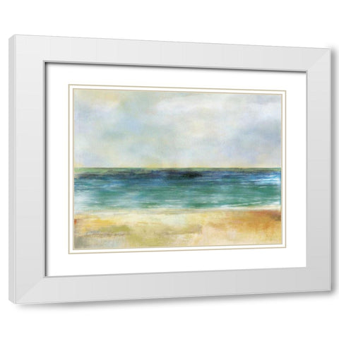 Drifting White Modern Wood Framed Art Print with Double Matting by PI Studio