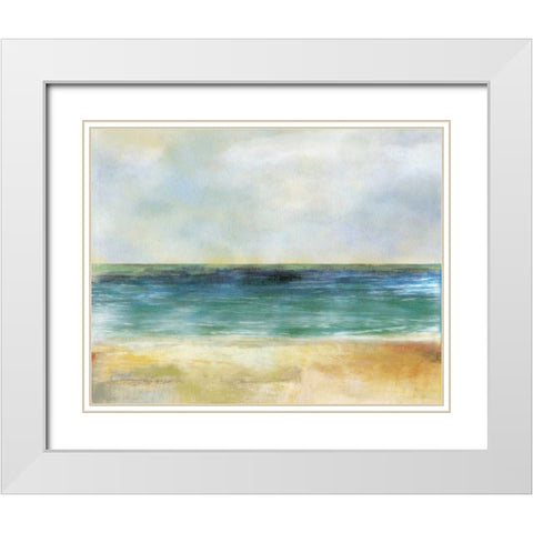 Drifting White Modern Wood Framed Art Print with Double Matting by PI Studio