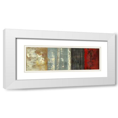 Texture Elements White Modern Wood Framed Art Print with Double Matting by PI Studio