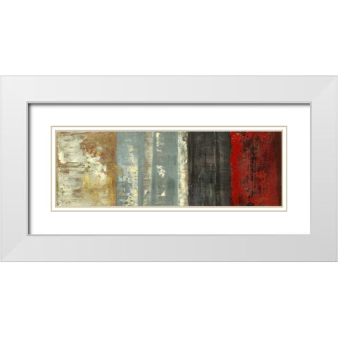 Texture Elements White Modern Wood Framed Art Print with Double Matting by PI Studio