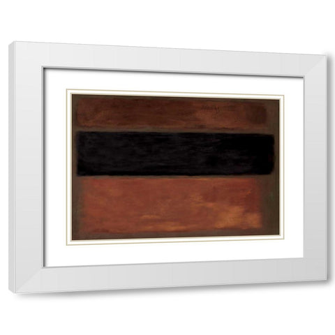 Copper Rush White Modern Wood Framed Art Print with Double Matting by PI Studio