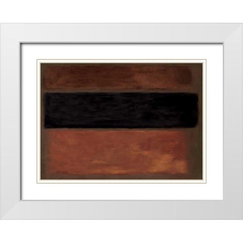 Copper Rush White Modern Wood Framed Art Print with Double Matting by PI Studio