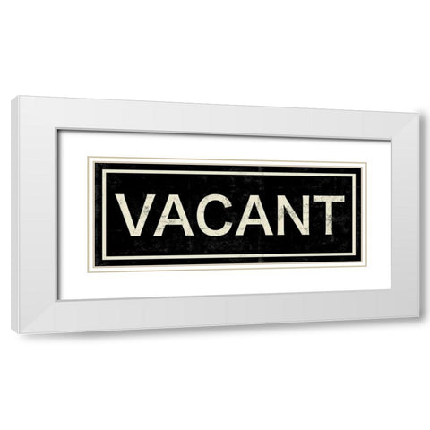 Vacant White Modern Wood Framed Art Print with Double Matting by PI Studio