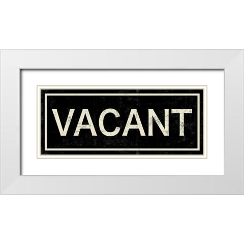 Vacant White Modern Wood Framed Art Print with Double Matting by PI Studio