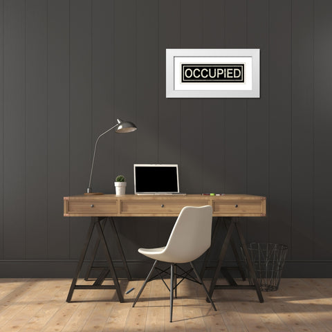 Occupied White Modern Wood Framed Art Print with Double Matting by PI Studio