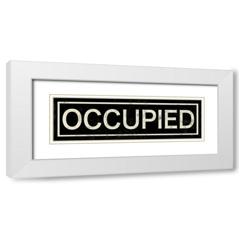 Occupied White Modern Wood Framed Art Print with Double Matting by PI Studio