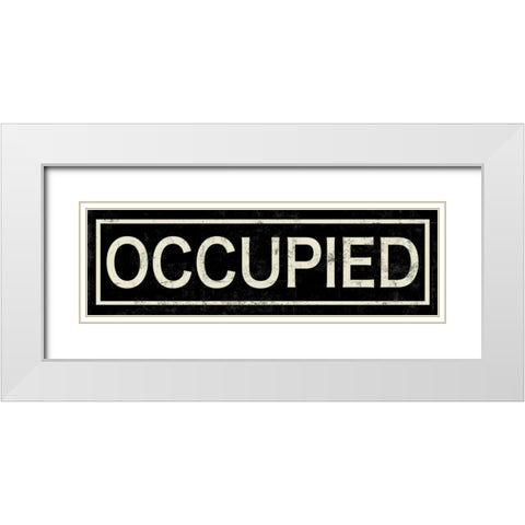 Occupied White Modern Wood Framed Art Print with Double Matting by PI Studio