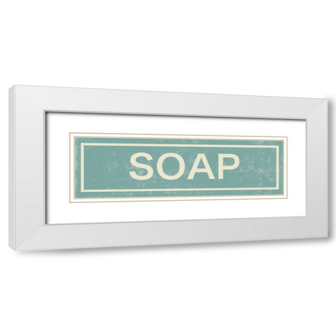 Soap White Modern Wood Framed Art Print with Double Matting by PI Studio