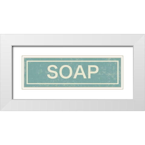 Soap White Modern Wood Framed Art Print with Double Matting by PI Studio