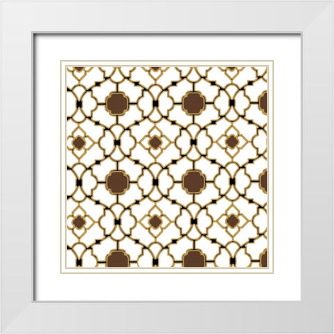 Lace Window White Modern Wood Framed Art Print with Double Matting by PI Studio