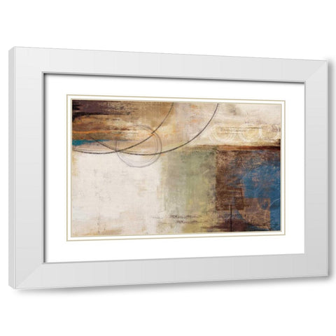 Moon Shine White Modern Wood Framed Art Print with Double Matting by PI Studio