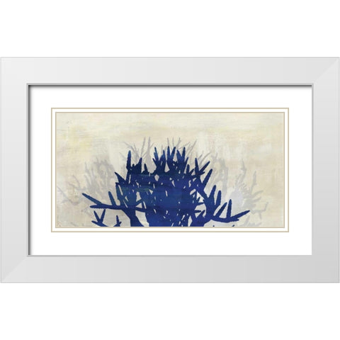 Ink Coral I White Modern Wood Framed Art Print with Double Matting by PI Studio