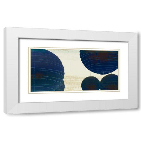 Midnight Lanterns II White Modern Wood Framed Art Print with Double Matting by PI Studio