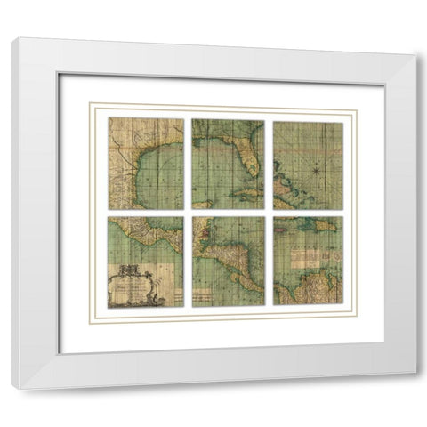 Atlas White Modern Wood Framed Art Print with Double Matting by PI Studio