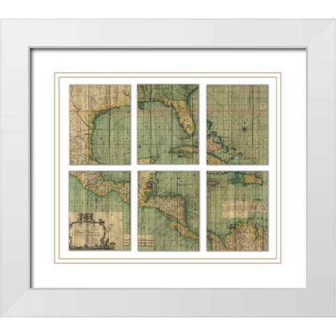 Atlas White Modern Wood Framed Art Print with Double Matting by PI Studio