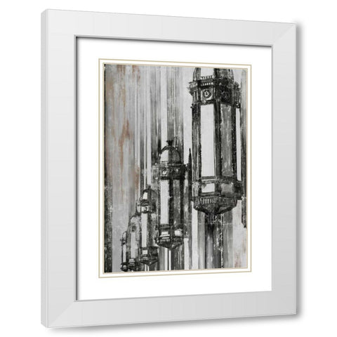 Centurion II White Modern Wood Framed Art Print with Double Matting by PI Studio