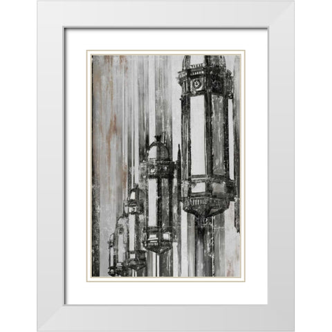 Centurion II White Modern Wood Framed Art Print with Double Matting by PI Studio